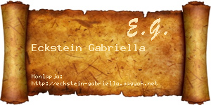 Eckstein Gabriella névjegykártya